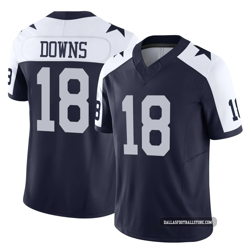 Caleb Downs Dallas Cowboys ＃18 Limited Men's Navy Alternate Vapor F.U.S.E. Jersey
