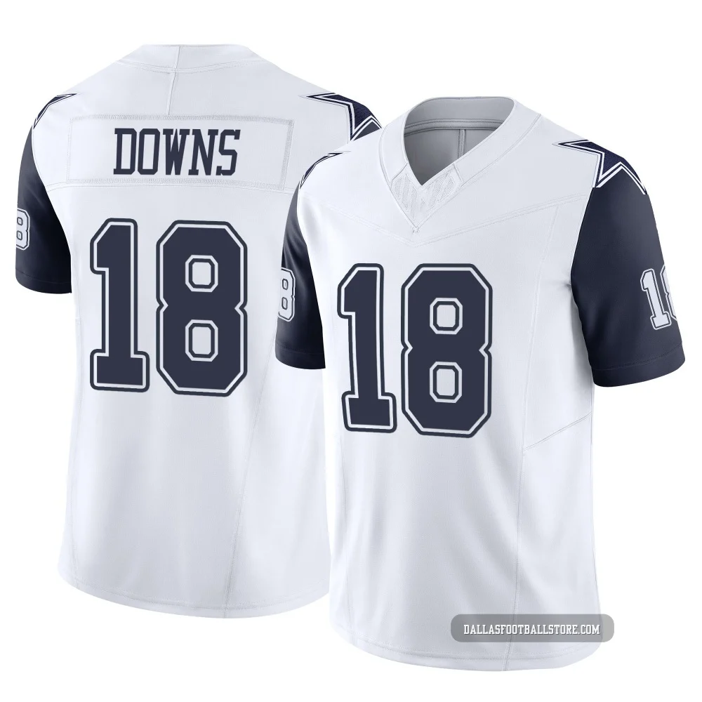 Caleb Downs Dallas Cowboys ＃18 Limited Men's White 2nd Alternate Vapor F.U.S.E. Jersey