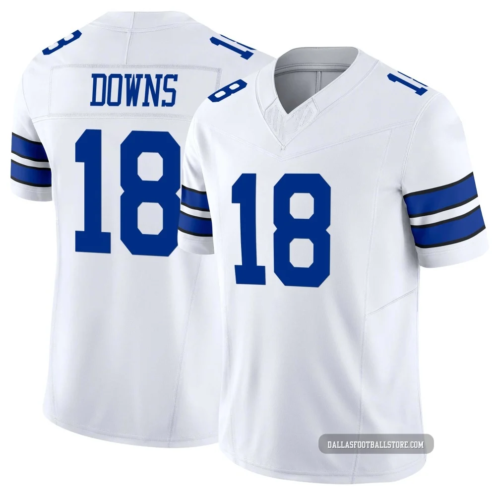 Caleb Downs Dallas Cowboys ＃18 Limited Men's White Vapor F.U.S.E. Jersey