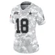 Caleb Downs Dallas Cowboys ＃18 Limited Women's Arctic Camo 2024 Salute to Service Jersey