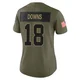 Caleb Downs Dallas Cowboys ＃18 Limited Women's Olive 2025 Salute to Service Jersey