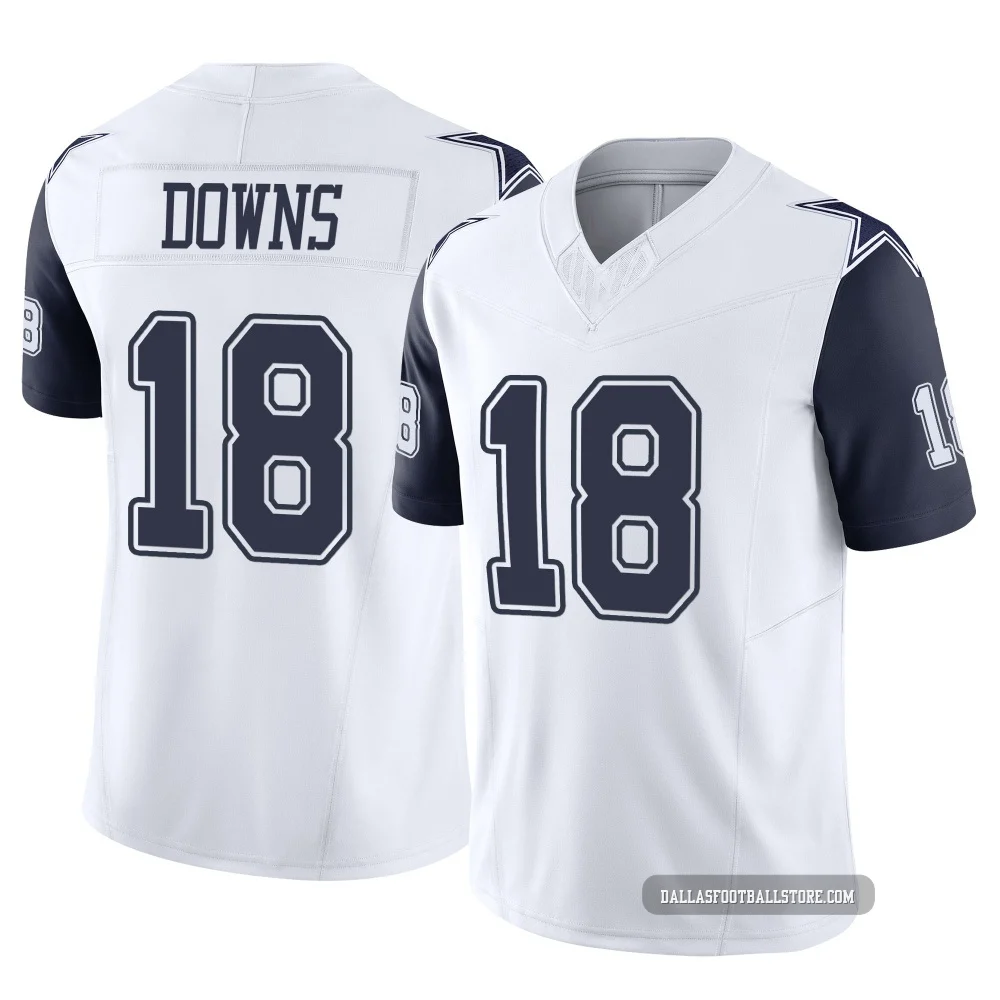 Caleb Downs Dallas Cowboys ＃18 Limited Youth White 2nd Alternate Vapor F.U.S.E. Jersey