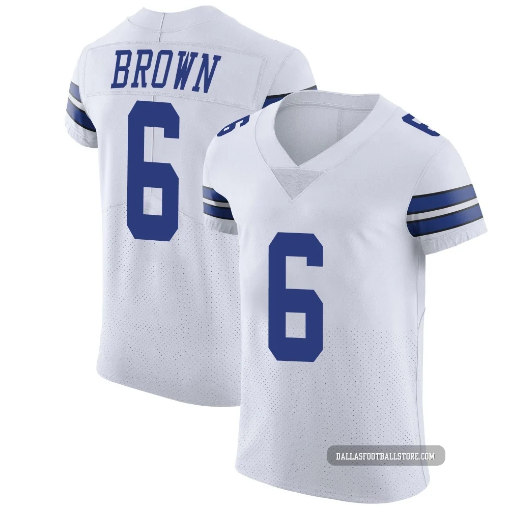Camden Brown Dallas Cowboys ＃6 Elite Men's White Vapor Untouchable Jersey