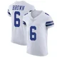 Camden Brown Dallas Cowboys ＃6 Elite Men's White Vapor Untouchable Jersey