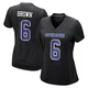 Camden Brown Dallas Cowboys ＃6 Game Women's Black Carbon Fashion Jersey