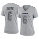 Camden Brown Dallas Cowboys ＃6 Game Women's Gray Atmosphere Fashion Jersey