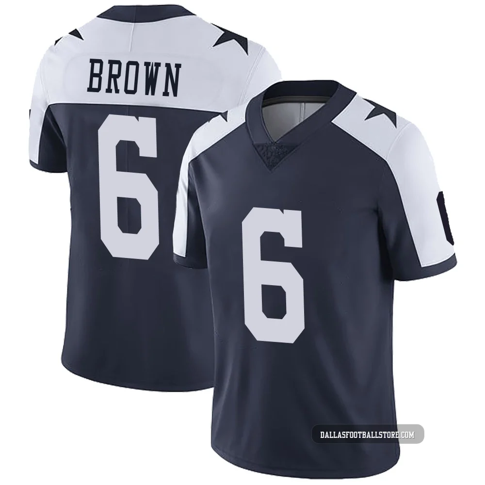 Camden Brown Dallas Cowboys ＃6 Limited Men's Navy Alternate Vapor Untouchable Jersey