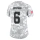 Camden Brown Dallas Cowboys ＃6 Limited Women's Arctic Camo 2024 Salute to Service Jersey