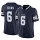 Camden Brown Dallas Cowboys ＃6 Limited Youth Navy Vapor F.U.S.E. Jersey