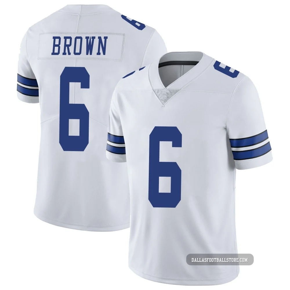Camden Brown Dallas Cowboys ＃6 Limited Youth White Vapor Untouchable Jersey