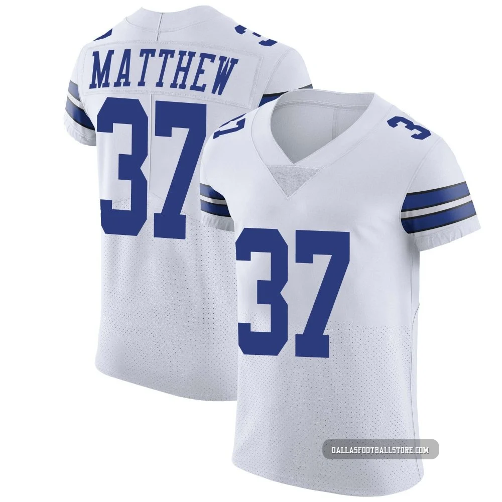 Christian Matthew Dallas Cowboys ＃37 Elite Men's White Vapor Untouchable Jersey