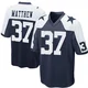 Christian Matthew Dallas Cowboys ＃37 Game Men's Navy Blue Throwback Jersey