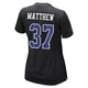 Christian Matthew Dallas Cowboys ＃37 Game Women's Black Carbon Fashion Jersey