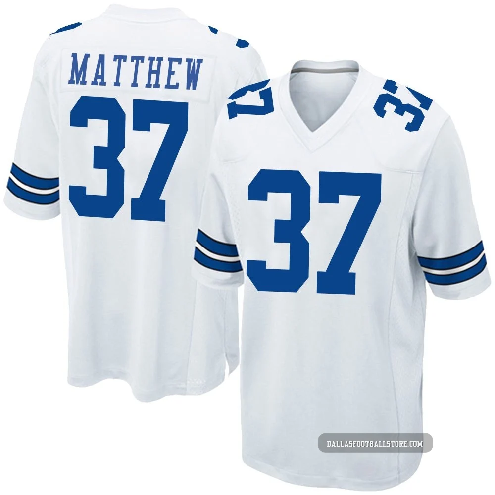 Christian Matthew Dallas Cowboys ＃37 Game Youth White Jersey