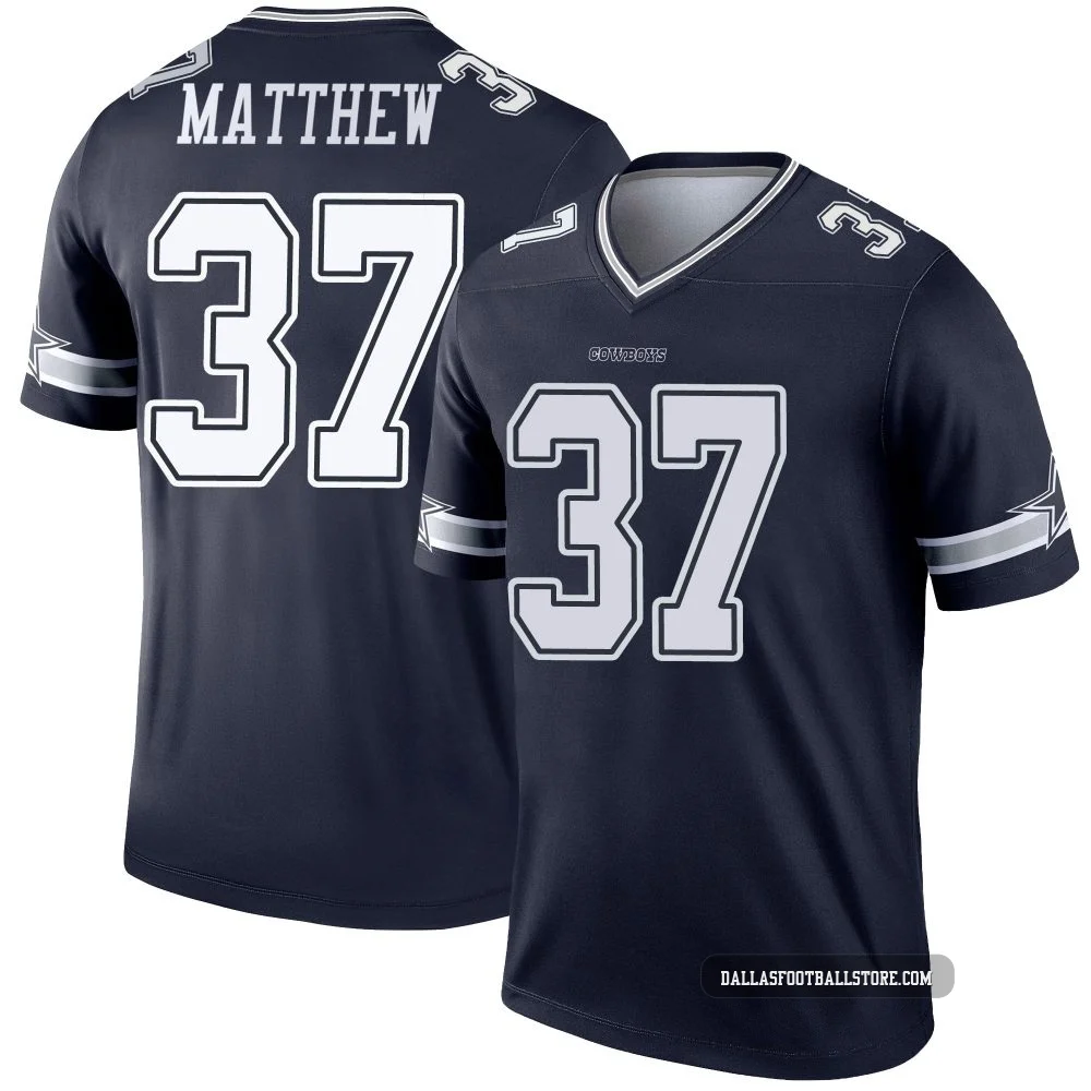 Christian Matthew Dallas Cowboys ＃37 Legend Men's Navy Jersey