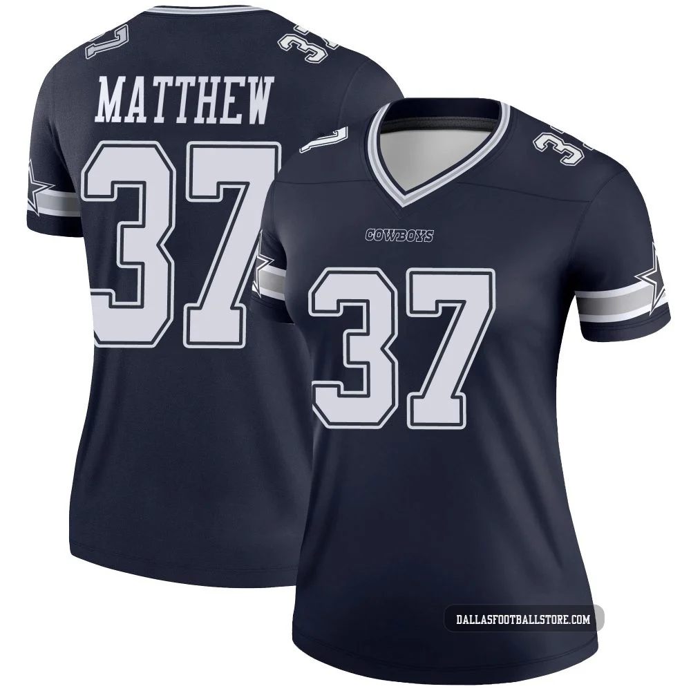 Christian Matthew Dallas Cowboys ＃37 Legend Women's Navy Jersey