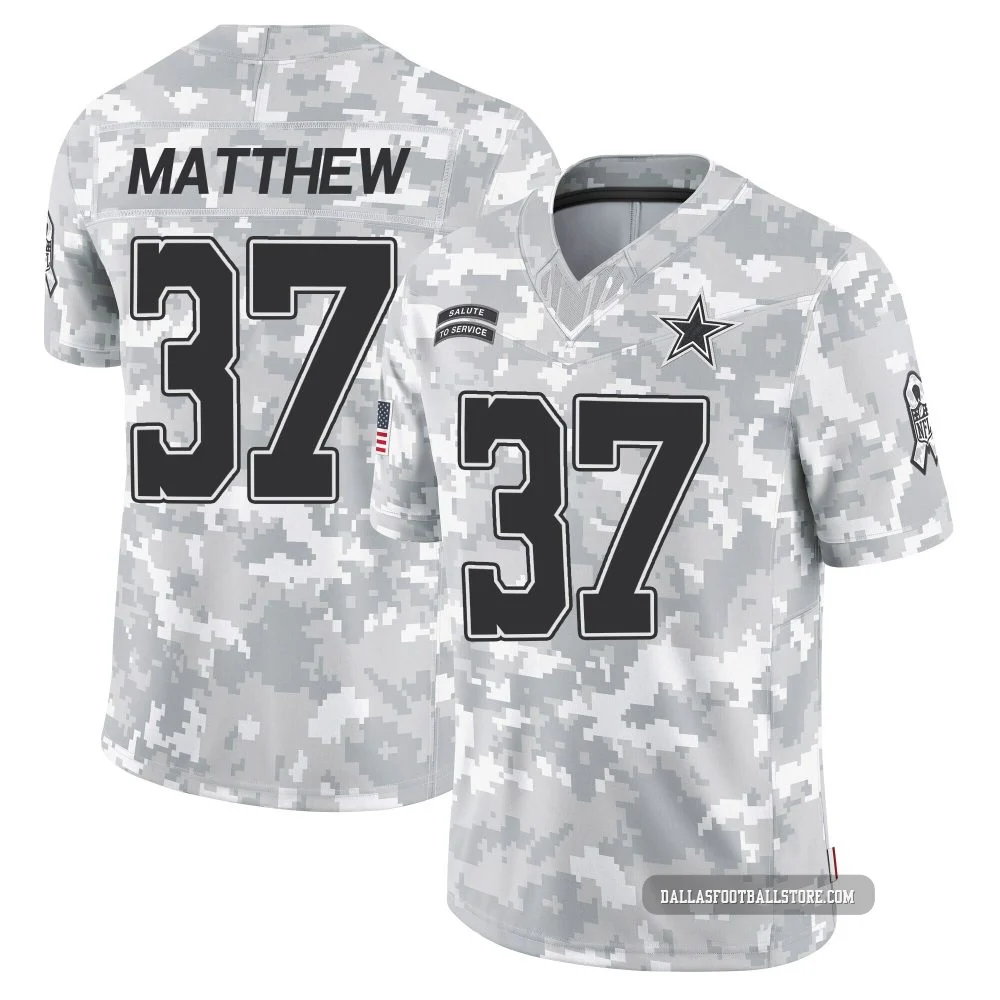 Christian Matthew Dallas Cowboys ＃37 Limited Men's Arctic Camo 2024 Salute to Service Jersey