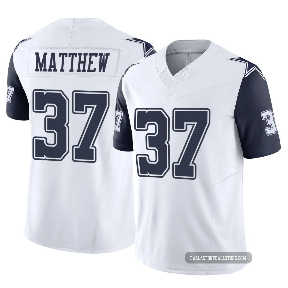 Christian Matthew Dallas Cowboys ＃37 Limited Men's White 2nd Alternate Vapor F.U.S.E. Jersey
