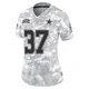 Christian Matthew Dallas Cowboys ＃37 Limited Women's Arctic Camo 2024 Salute to Service Jersey
