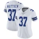 Christian Matthew Dallas Cowboys ＃37 Limited Women's White Vapor Untouchable Jersey