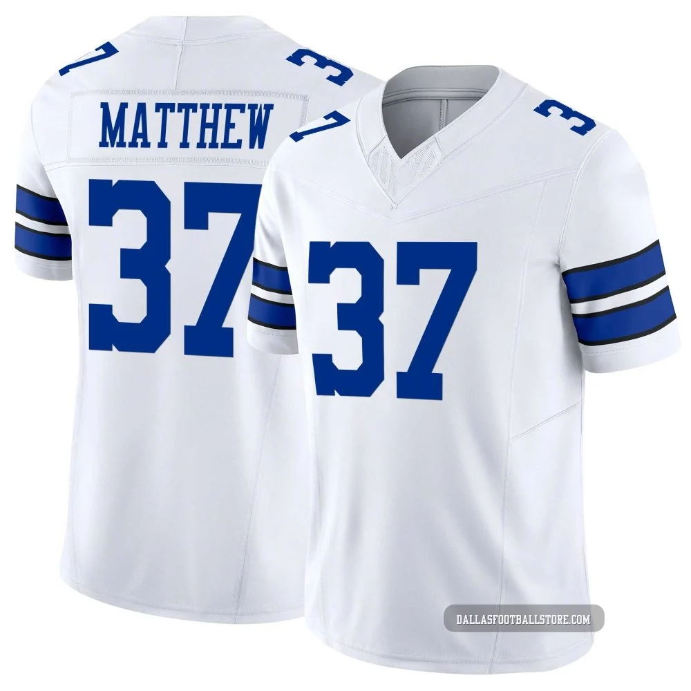Christian Matthew Dallas Cowboys ＃37 Limited Youth White Vapor F.U.S.E. Jersey
