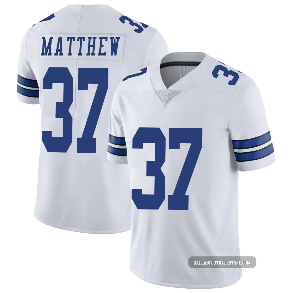 Christian Matthew Dallas Cowboys ＃37 Limited Youth White Vapor Untouchable Jersey