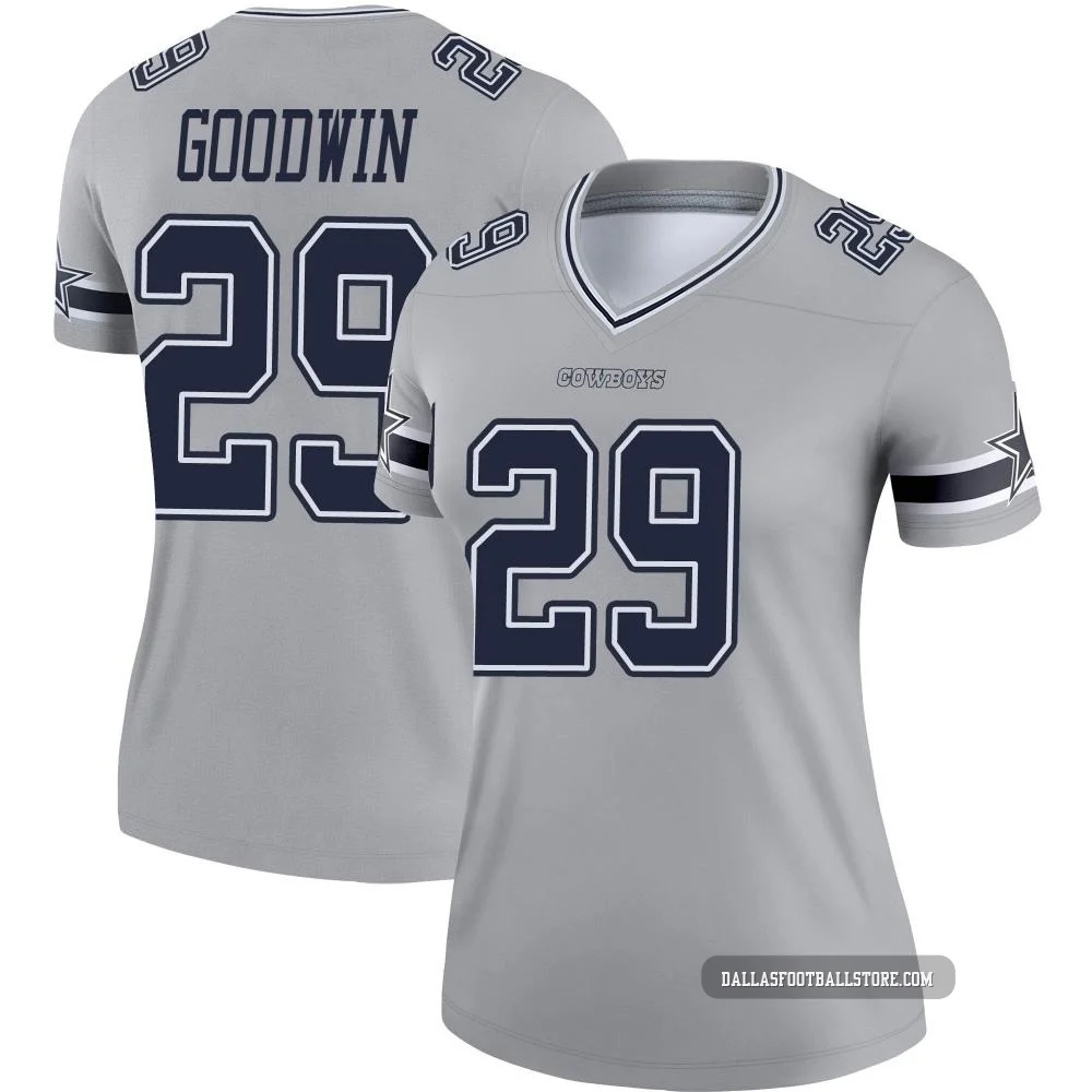 C.J. Goodwin Dallas Cowboys ＃29 Legend Women's Gray Inverted Jersey