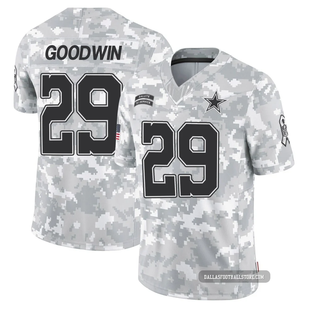 C.J. Goodwin Dallas Cowboys ＃29 Limited Youth Arctic Camo 2024 Salute to Service Jersey