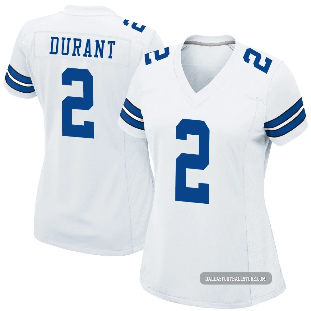 Cobie Durant Dallas Cowboys ＃2 Game Women's White Jersey