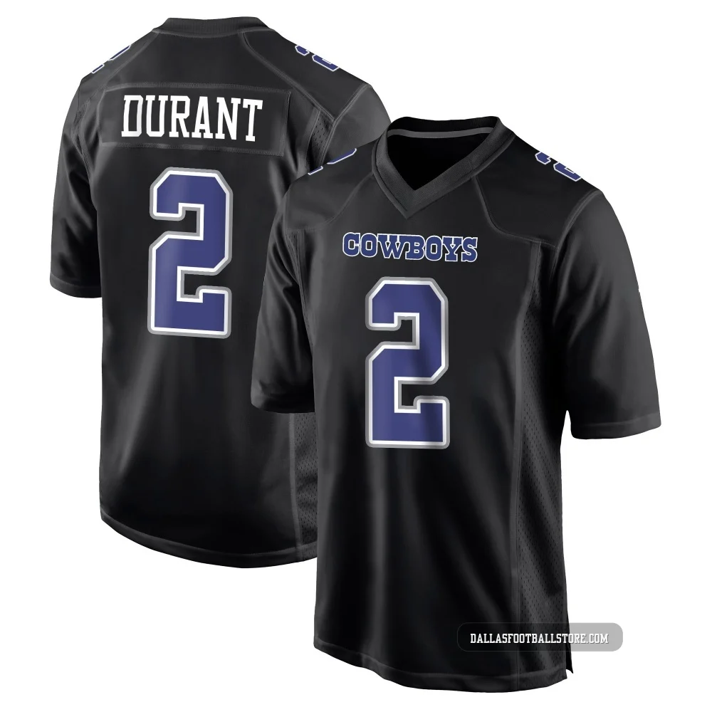 Cobie Durant Dallas Cowboys ＃2 Game Youth Black Carbon Fashion Jersey