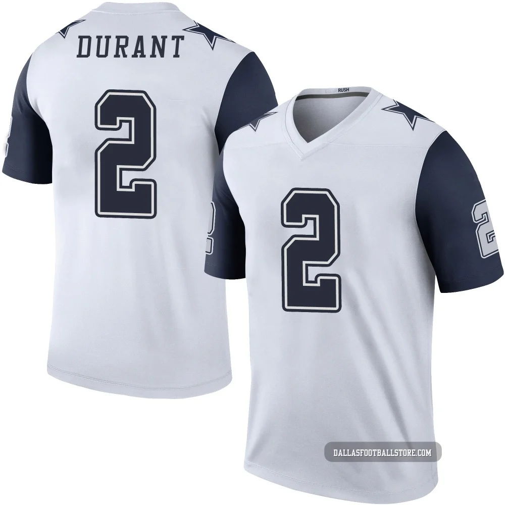Cobie Durant Dallas Cowboys ＃2 Legend Men's White Color Rush Jersey