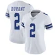 Cobie Durant Dallas Cowboys ＃2 Limited Women's White Vapor Untouchable Jersey