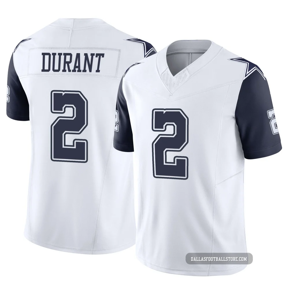 Cobie Durant Dallas Cowboys ＃2 Limited Youth White 2nd Alternate Vapor F.U.S.E. Jersey