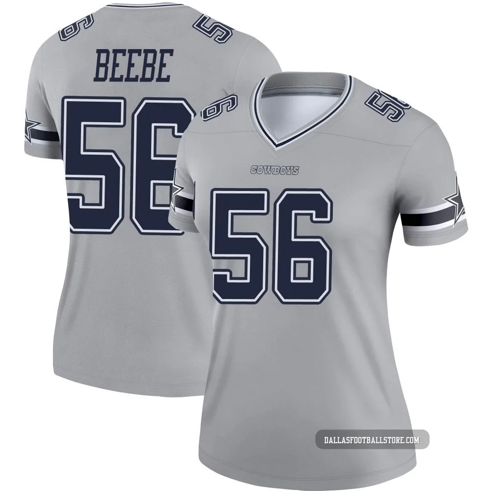 Cooper Beebe Dallas Cowboys ＃56 Legend Women's Gray Inverted Jersey