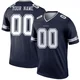 Custom Dallas Cowboys ＃00 Legend Men's Navy Jersey