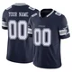 Custom Dallas Cowboys ＃00 Limited Men's Navy Vapor F.U.S.E. Jersey