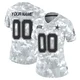 Custom Dallas Cowboys ＃00 Limited Women's Arctic Camo 2024 Salute to Service Jersey