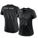Custom Dallas Cowboys ＃00 Limited Women's Black Reflective Jersey