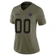 Custom Dallas Cowboys ＃00 Limited Women's Olive 2025 Salute to Service Jersey