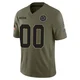 Custom Dallas Cowboys ＃00 Limited Youth Olive 2025 Salute to Service Jersey