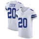 Dalvin Cook Dallas Cowboys ＃20 Elite Men's White Vapor Untouchable Jersey