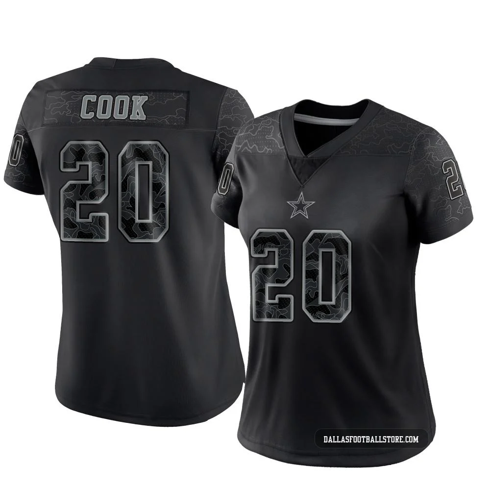 Dalvin Cook Dallas Cowboys ＃20 Limited Women's Black Reflective Jersey