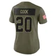 Dalvin Cook Dallas Cowboys ＃20 Limited Women's Olive 2025 Salute to Service Jersey