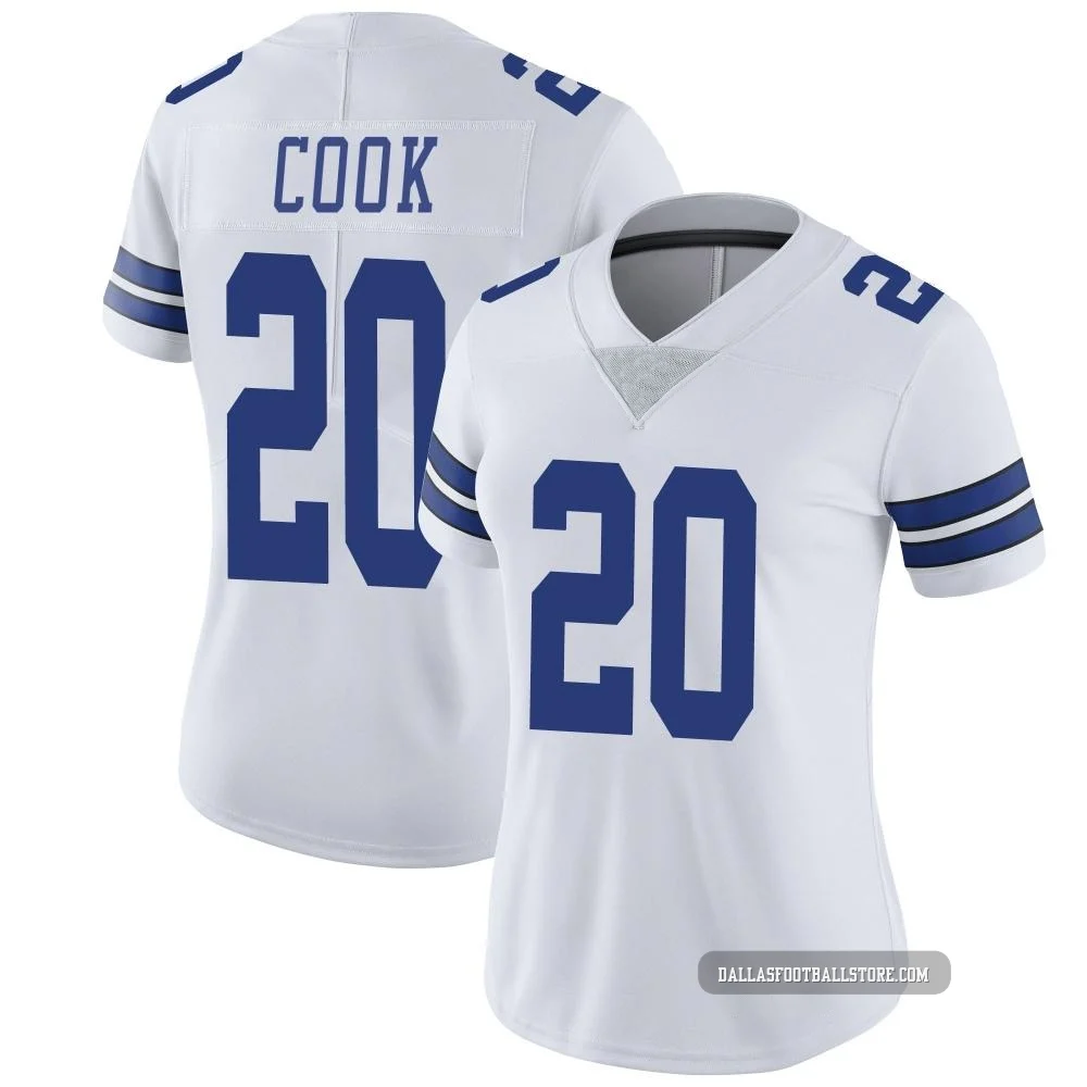 Dalvin Cook Dallas Cowboys ＃20 Limited Women's White Vapor Untouchable Jersey
