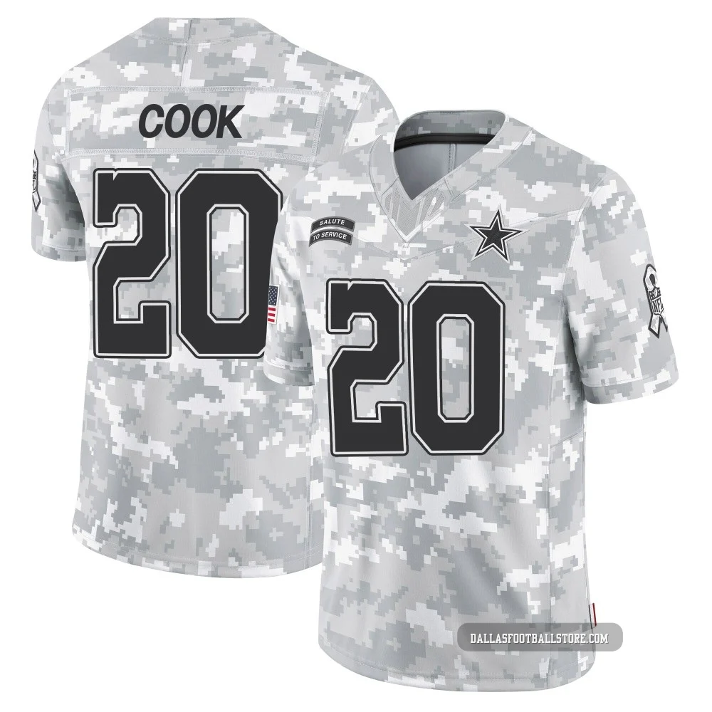 Dalvin Cook Dallas Cowboys ＃20 Limited Youth Arctic Camo 2024 Salute to Service Jersey