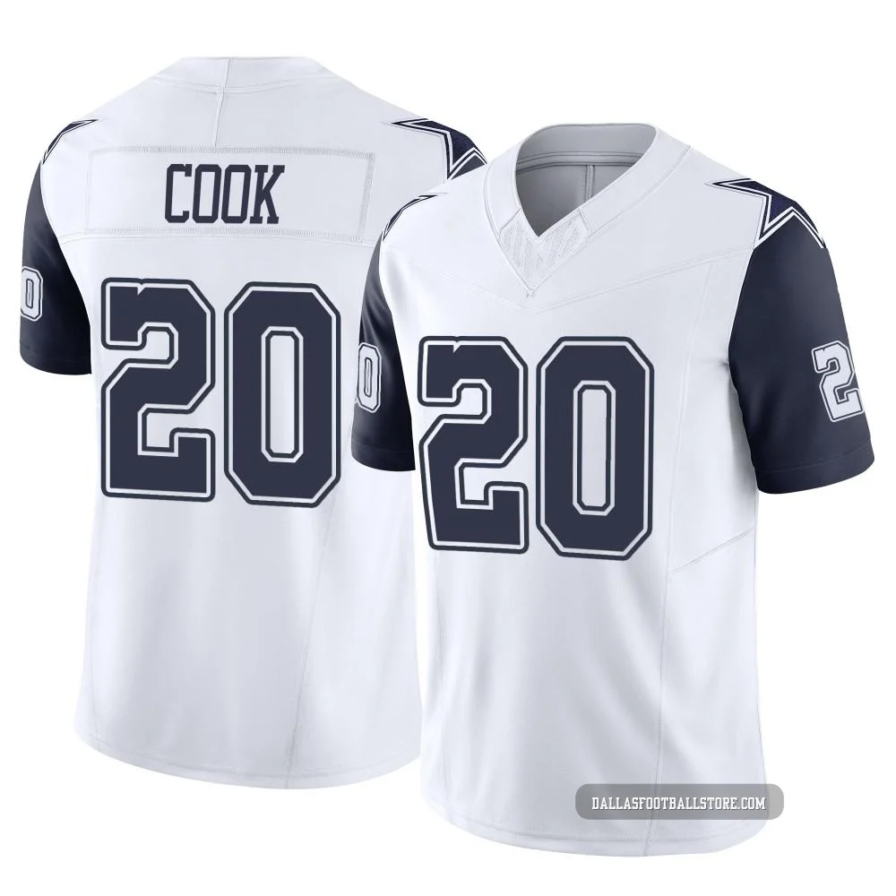 Dalvin Cook Dallas Cowboys ＃20 Limited Youth White 2nd Alternate Vapor F.U.S.E. Jersey