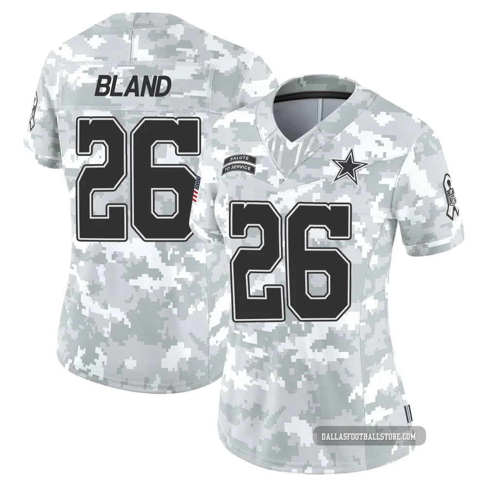 DaRon Bland Dallas Cowboys ＃26 Limited Women's Arctic Camo 2024 Salute to Service Jersey