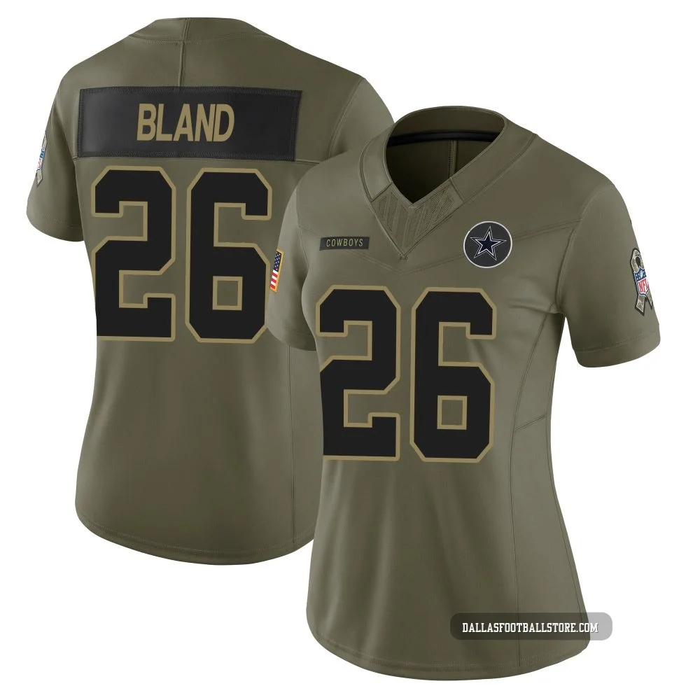 DaRon Bland Dallas Cowboys ＃26 Limited Women's Olive 2025 Salute to Service Jersey