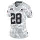 Darren Woodson Dallas Cowboys ＃28 Limited Women's Arctic Camo 2024 Salute to Service Jersey