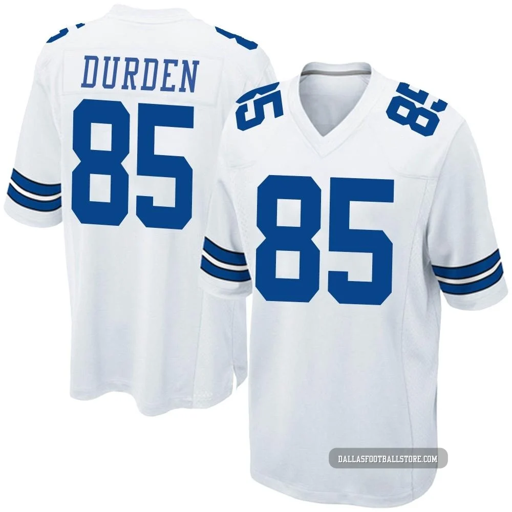 David Durden Dallas Cowboys ＃85 Game Youth White Jersey